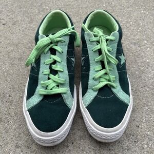 Converse One Star Pro Ox  Mens 6 Women's 8 Carnival Neptune Green Suede Sneakers